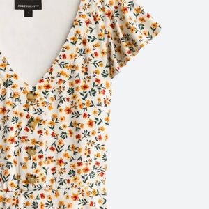 Fortune & Ivy Jana Button Detail Knit Dress